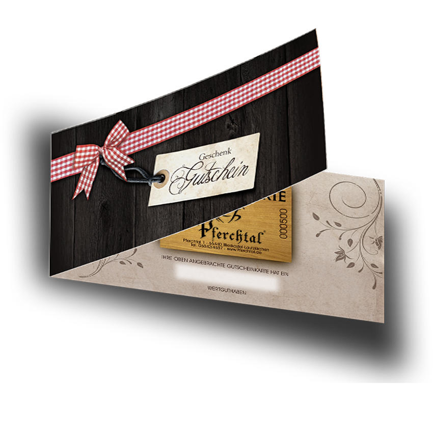 Geschenk-Gutschein aus Holz