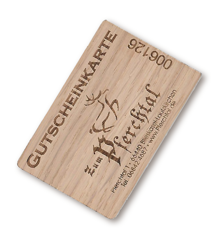 Geschenk-Gutschein aus Holz